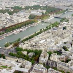 Vista do primeiro andar da Tour Eiffel, Paris, França
