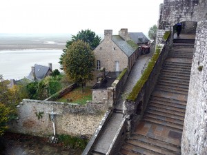 Normanda, Mont St-Michel, escadarias