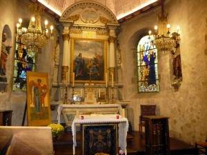 Normanda, Mont Saint-Michel, interior da igreja