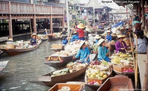 Mercado Flutuante, arredores de Bangkok