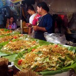 Banca de comida na rua