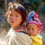 Crianças no norte da Tailândia