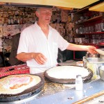 Quiosque que vende crepes