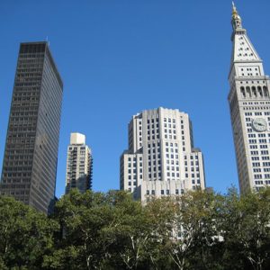 O West Upper Side visto do Central Park, New York