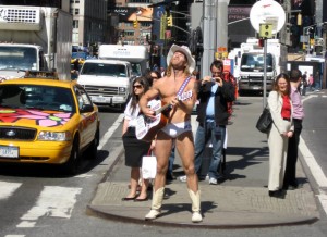 The Nude Cowboy, Manhattan, New York