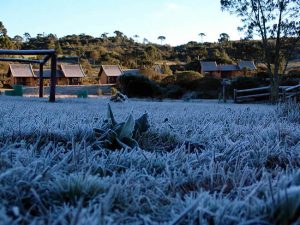 Geada no alto da Serra do Rio do Rastro