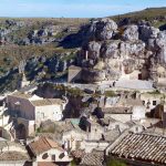 O vale dos sassi em Matera, Itália