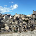 Conjunto de sassi em Matera, Itália