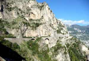 Positano, estrada para Amalfi