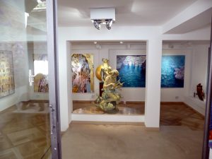 Exposição de arte em Positano