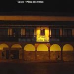 Peru, Cusco, Plaza de Armas à noite