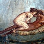 Afresco erótico no lupanar de Pompeia