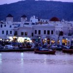 Grécia, Mikonos à noite