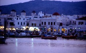 Grécia, Mikonos à noite