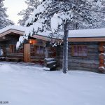 Finlândia, chalé no invernoi