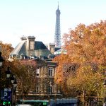 França, Paris, Tour Eiffel vista do Quartier Latin