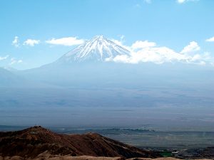 Paisagens vulcânicas no Atacama, Chile