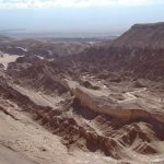 Valle de la Muerto, no deserto de Atacama, no Chile