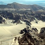 Formações rochosas no deserto do Atacama, Chile