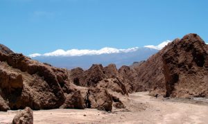 Valle de la Muerte, com os Andes ao fundo