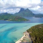 A laguna de Bora Bora, os diferentes tons de suas águas