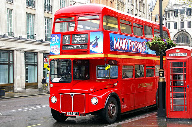 Ônibus londrino, foto deJean-Marc Astesana CCBYSA
