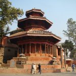 Templo com telhado incomum, Katmandu, Nepal