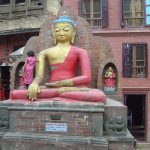 Estátua budista em Katmandu