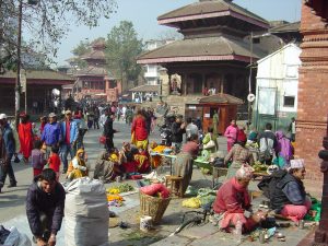 Katmandu, Nepal,centro histórico junto do Palácio Real
