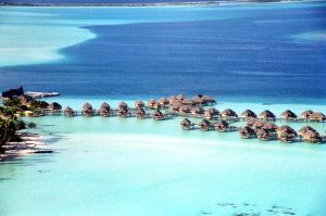 Laguna de Bora-Bora, vista aérea