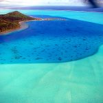 O colorido da laguna de Bora-Bora