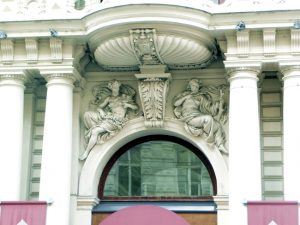 Detalhe art-déco em edifício de Viena