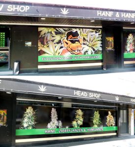 Loja que vende maconha em Viena